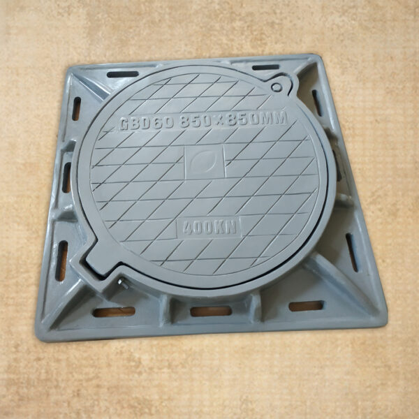Nắp hố ga Composite 850x850 khung âm (Mã: NHGC8585-KANT)