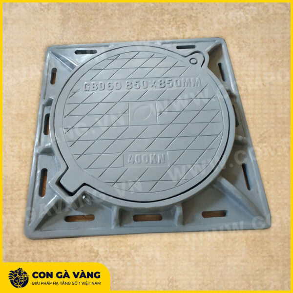 Alternative view of Nắp hố ga Composite 850x850 khung âm (Mã: NHGC8585-KANT)