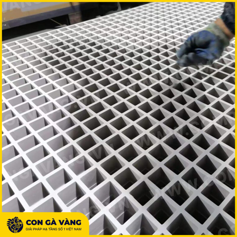 Tấm sàn FRP Mesh 38x38x25mm (Mã: FRP-383825) - Ảnh 2