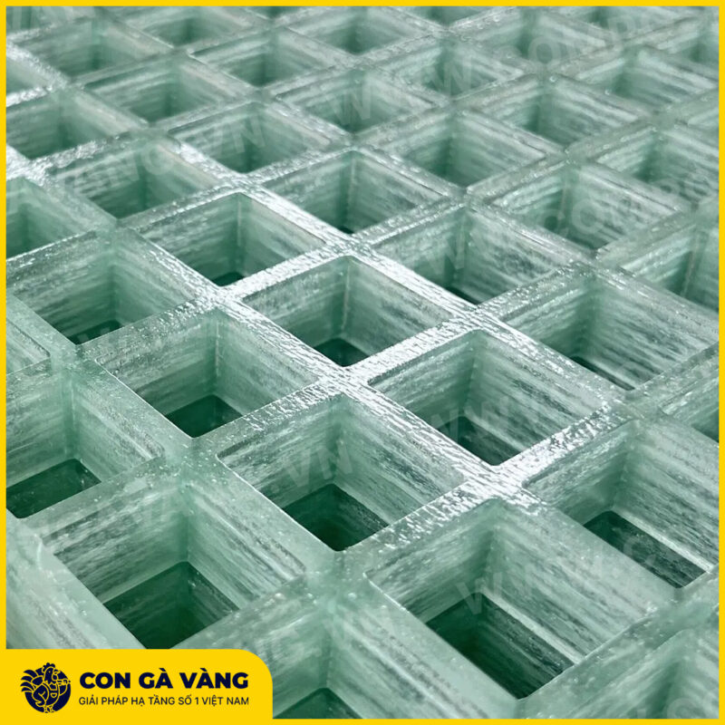 Tấm sàn FRP Mesh 38x38x38mm xuyên sáng (Mã: FRP-383838TRO) - Ảnh 2