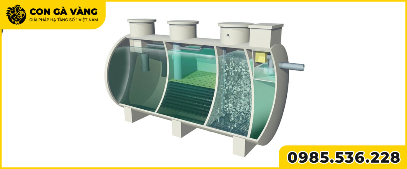 Bể phốt nhựa composite là loại bể tự hoại đúc sẵn được chế tạo từ vật liệu composite