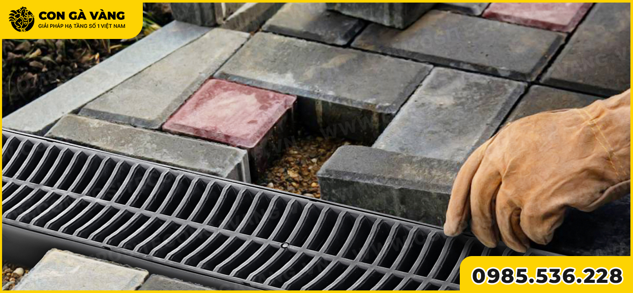 mương thu nước lắp ghép composite cho khu đô thị