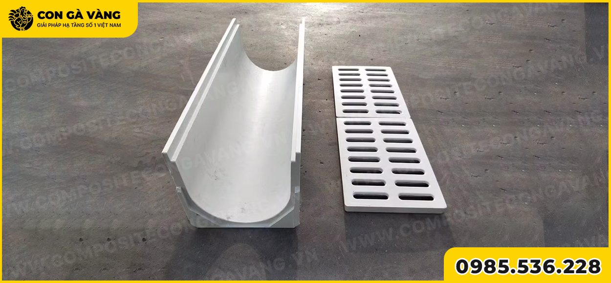 mương thu nước lắp ghép composite cho khu đô thị