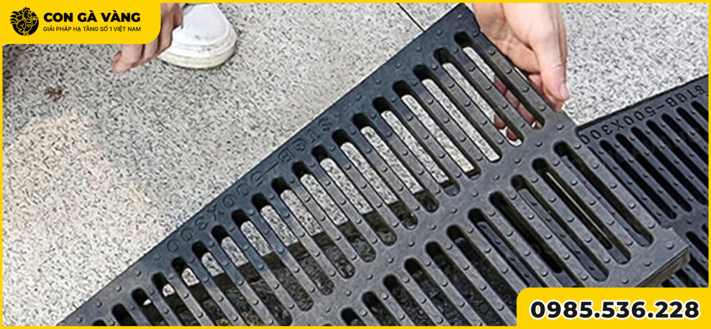 sử dụng nắp mương thoát nước composite như một song chắn rác composite