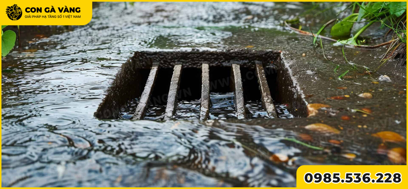 song chắn rác bằng composite