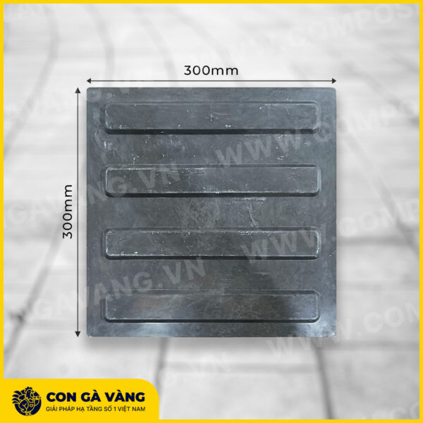 Alternative view of Gạch lát nền xúc giác nhựa Composite - Loại dẫn hướng (KT:300x300x15mm)